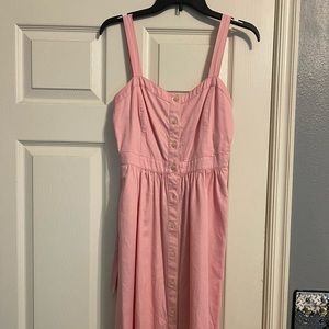 pink Madewell midi dress !!!! 💗